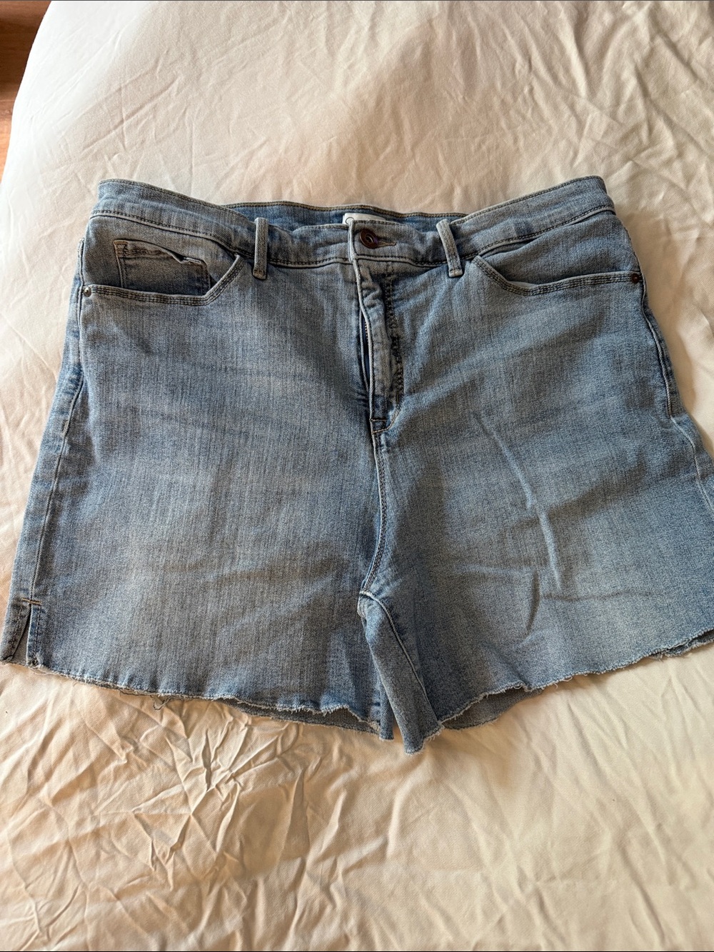 Jessica Simpson Washed Light Blue Denim Cutoff Shorts